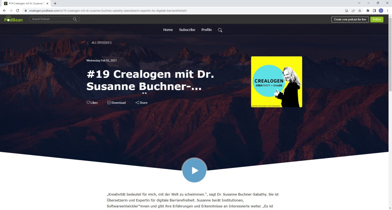 Podcast Crealogen Website